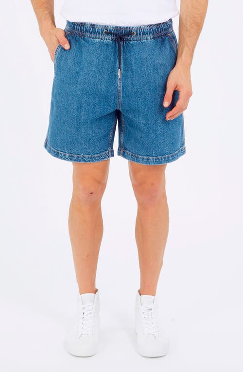 Guess Jeans Drawstring Denim Shorts In Blue