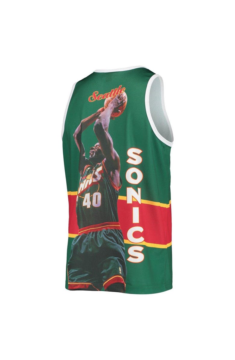 Mitchell & Ness Men's Mitchell & Ness Green Seattle Supersonics Hardwood Classics Player Tank Top, Alternate, color,