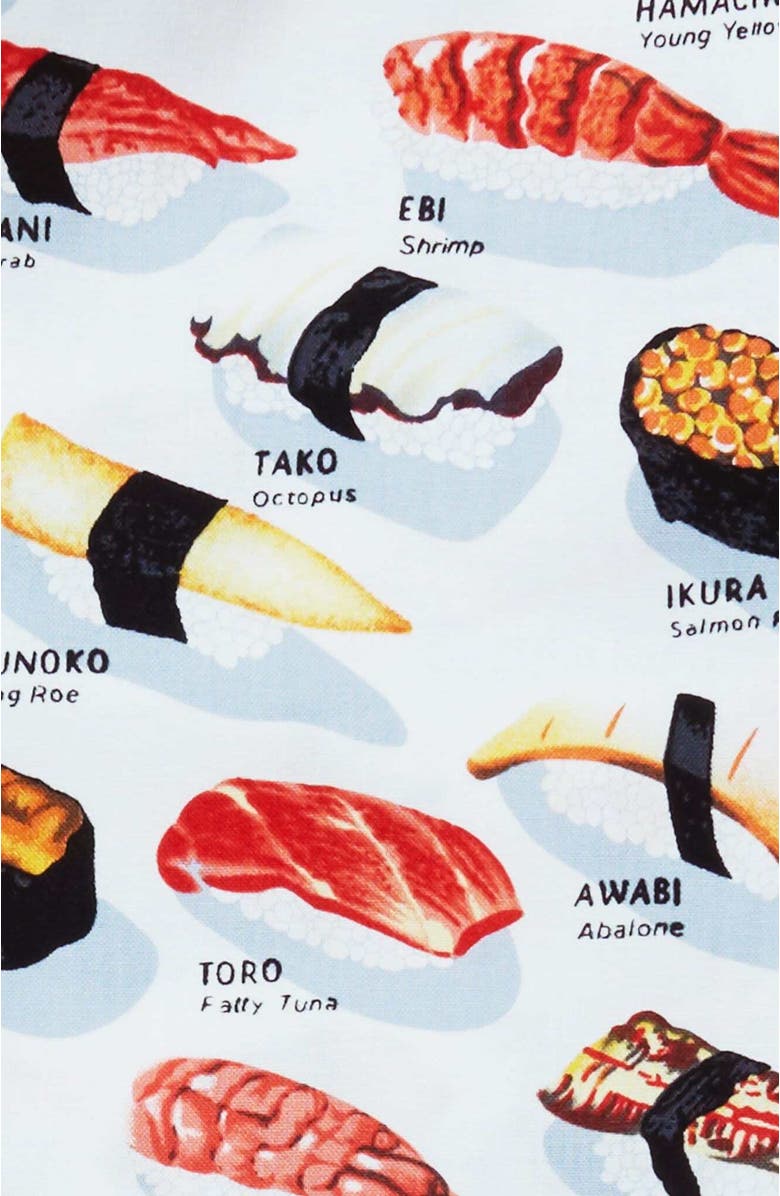 The Cat's Pajamas Poplin Pajama Set, Alternate, color, Sushi White