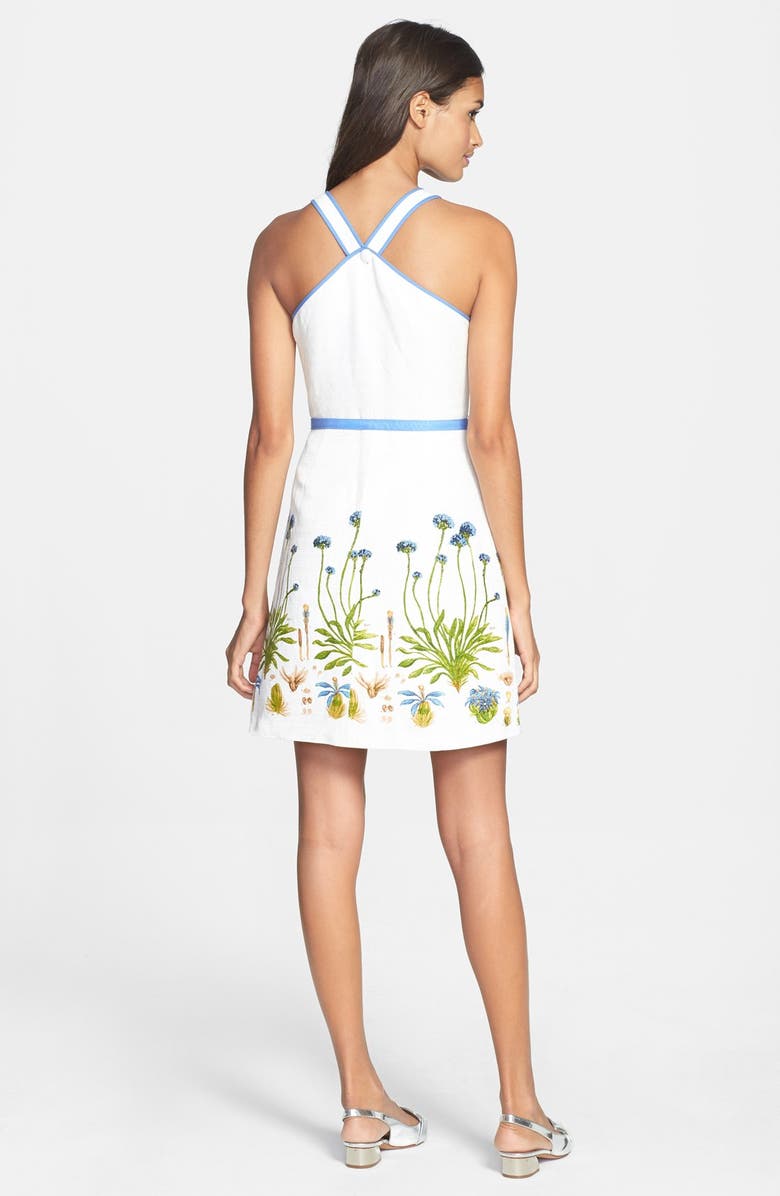 Tory Burch 'Emilia' Print Ottoman A-Line Dress, Alternate, color, 