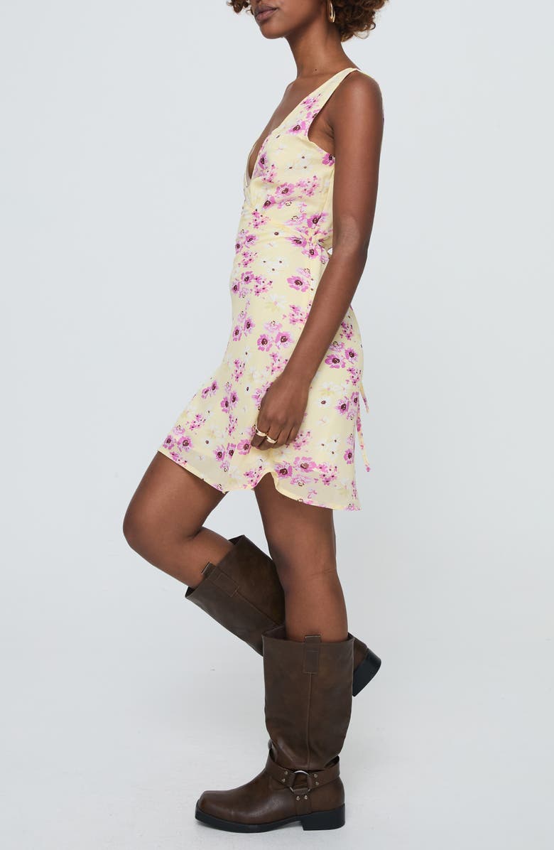 Princess Polly Nellie Floral Minidress, Alternate, color, Yellow