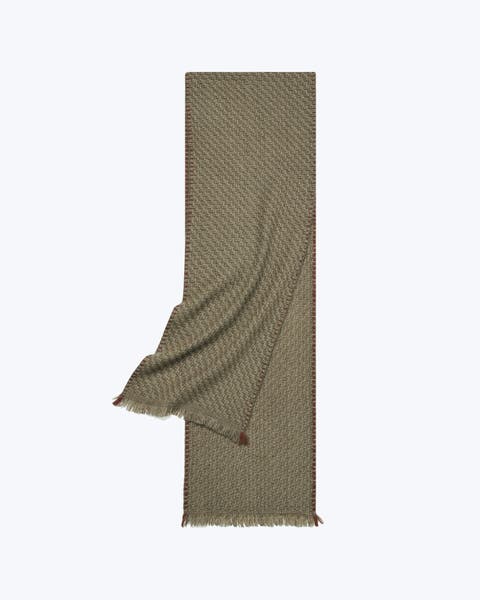 Basket Texture Knitted Cashmere Scarf