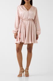 Marciano Hadil Logo Monogram V-Neck Minidress