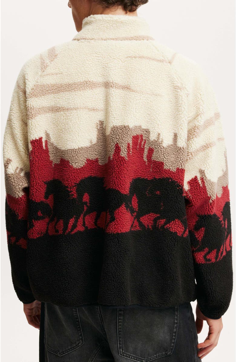 Cotton On Men's Teddy 1/2 Zip Fleece, Alternate, color, 