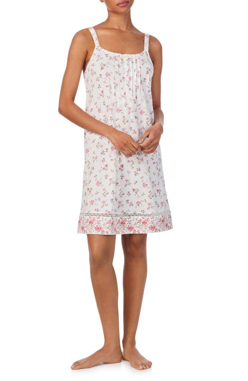 RALPH LAUREN LAUREN RALPH LAUREN LACE TRIM FLORAL COTTON NIGHTGOWN 