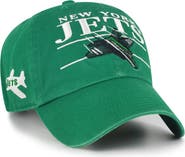'47 Men's '47 Kelly Green New York Jets Throwback Graphic Clean Up Adjustable Hat