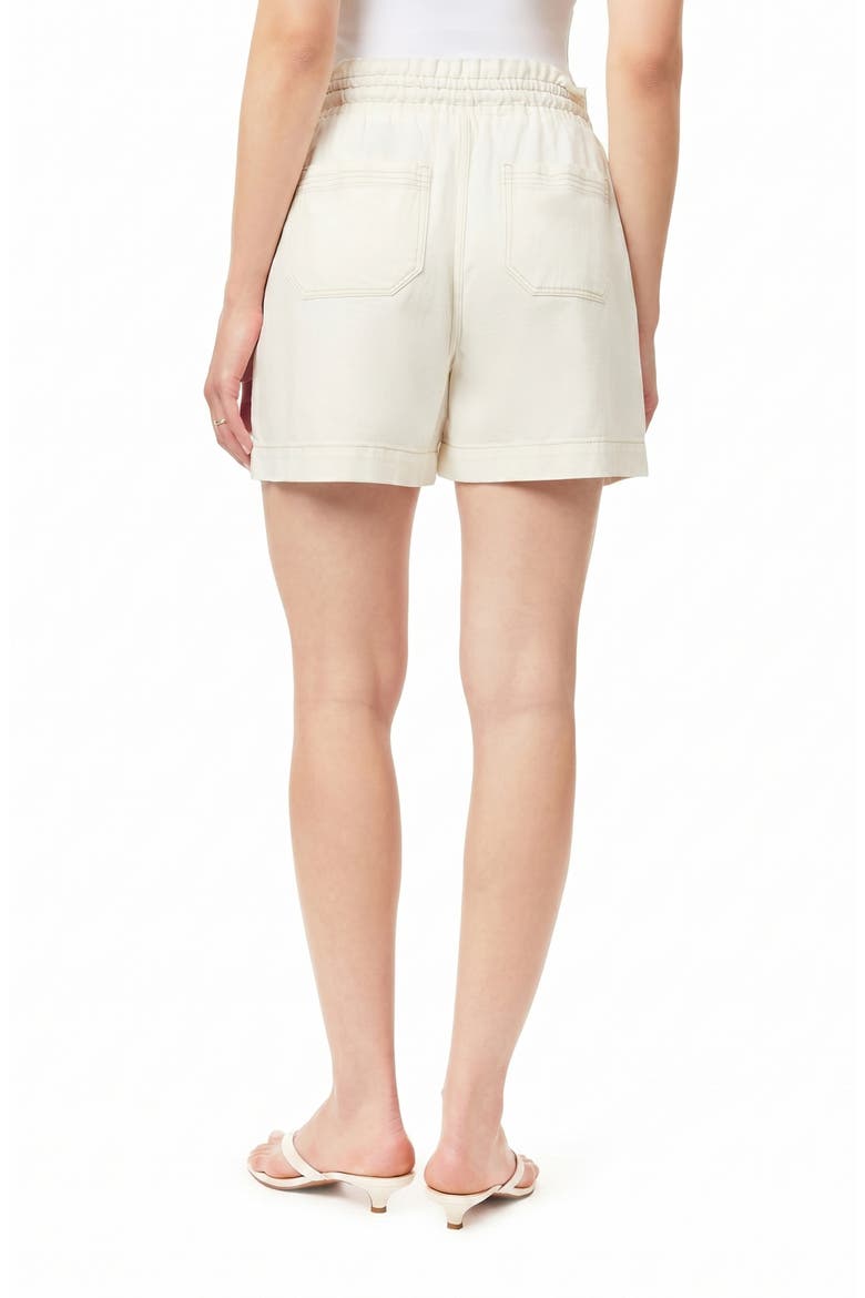 Trapunto Stitched Pocket Pull-On Shorts, Alternate, color, NATURAL