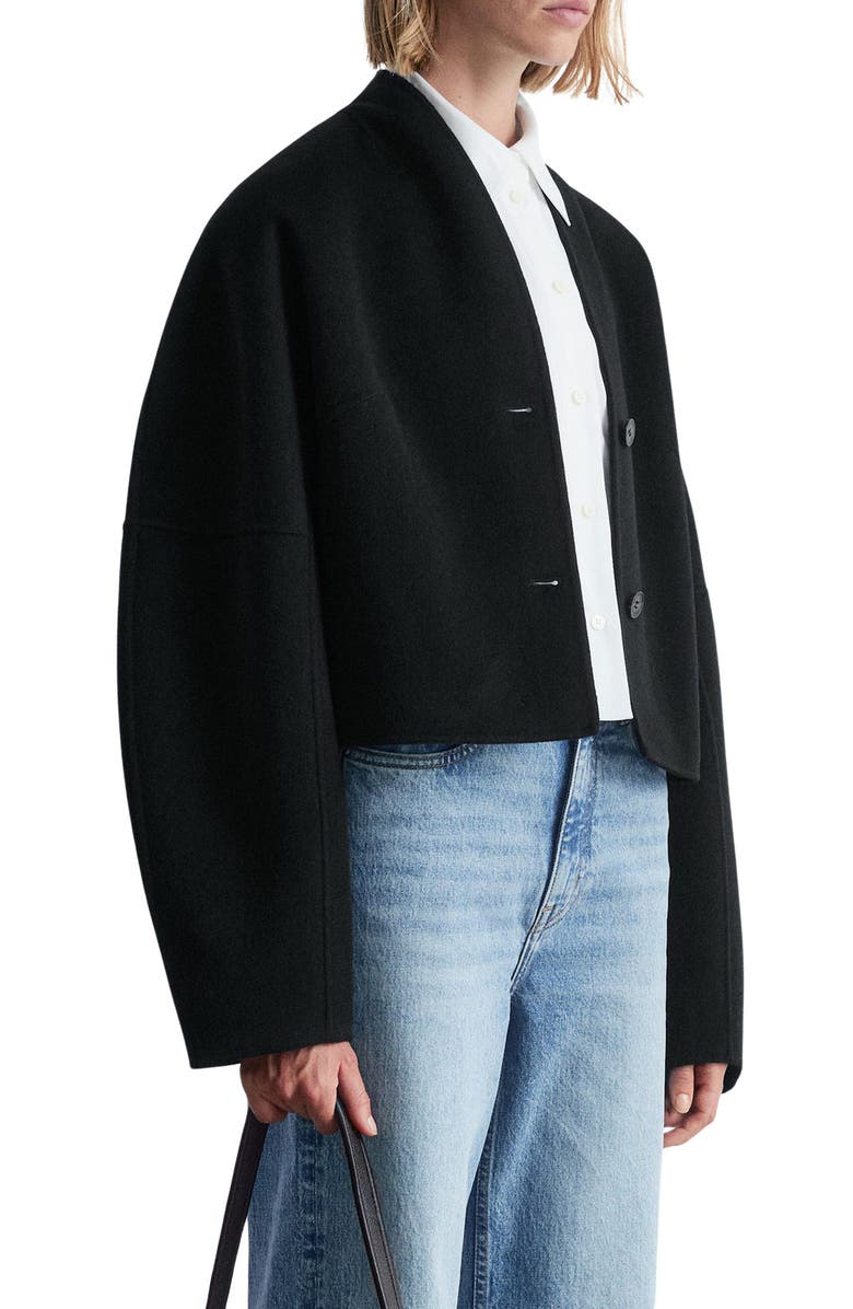 & Other Stories Double Face Wool Blend Crop Jacket, Alternate, color, 