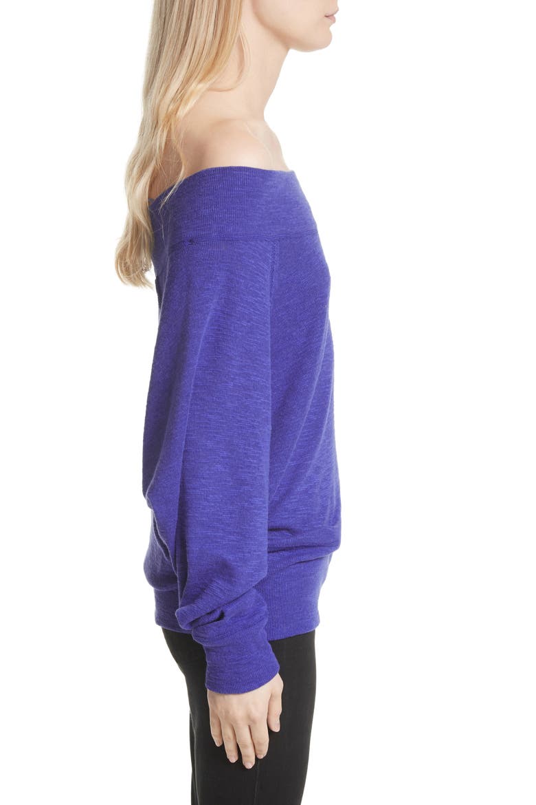 Palisades Off the Shoulder Top, Alternate, color, BLUE