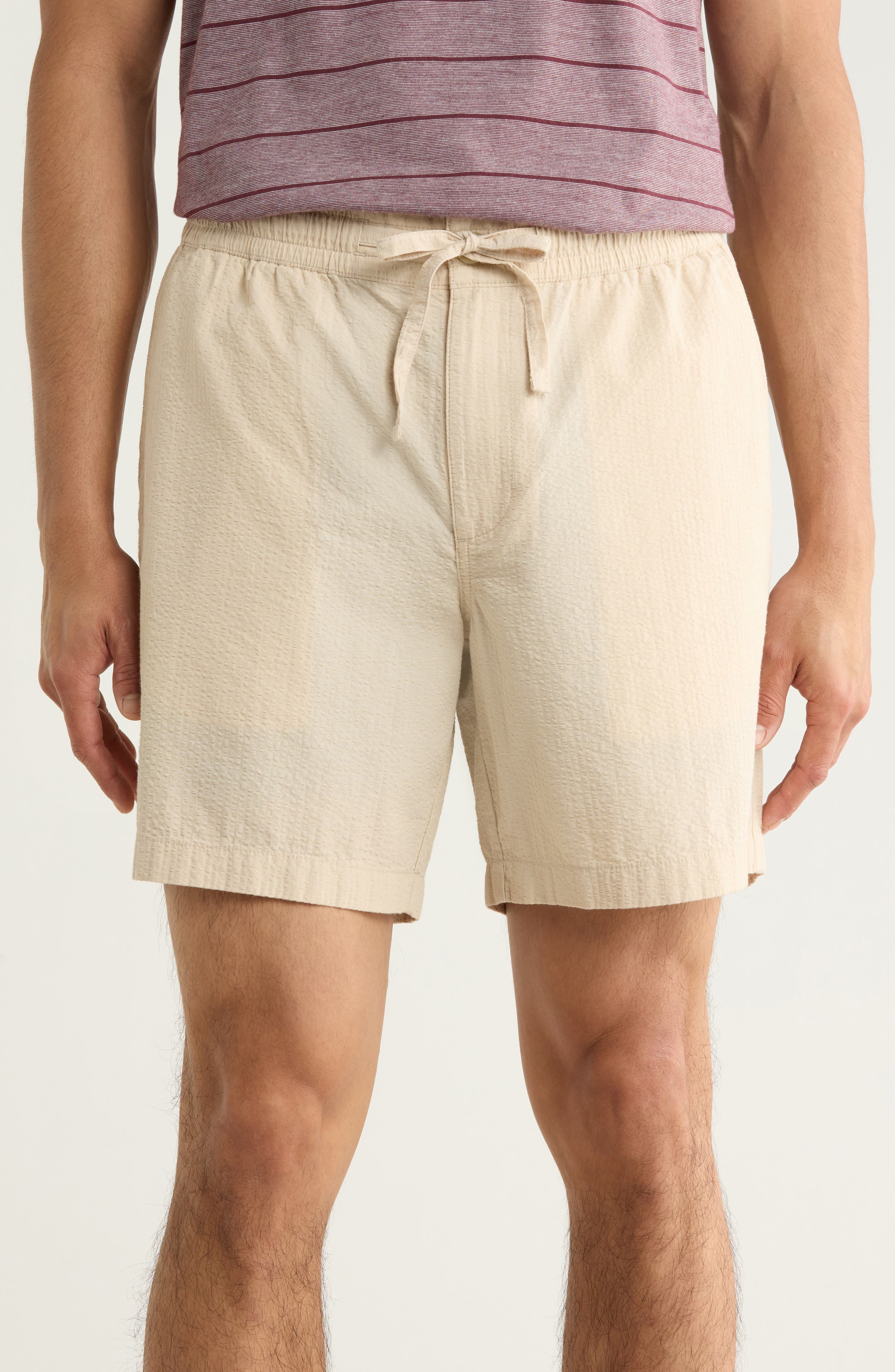 7-Inch Cotton Seersucker Shorts