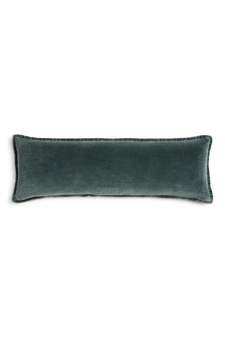 Velveteen Bolster Pillow, Main, color, GREEN GABLES