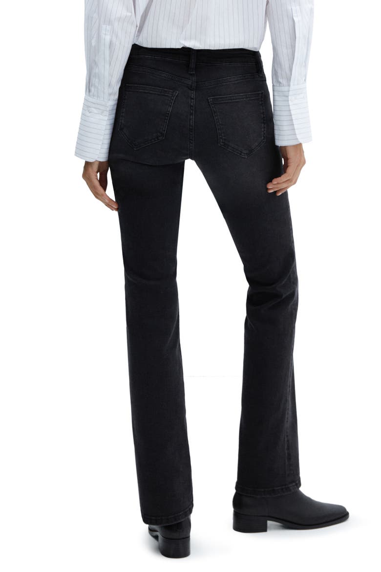 Low Rise Flare Jeans, Alternate, color, BLACK DENIM