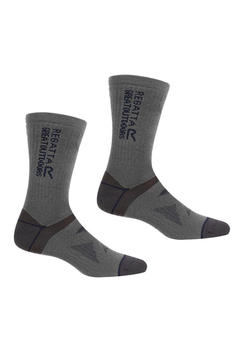 Gender Inclusive Wool Hiking Boot Socks, Main, color, Briar Grey and Navy