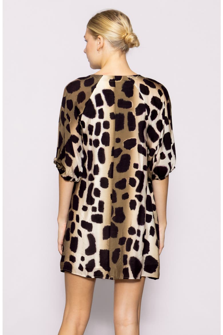 Puff Sleeve Minidress, Alternate, color, ANIMAL