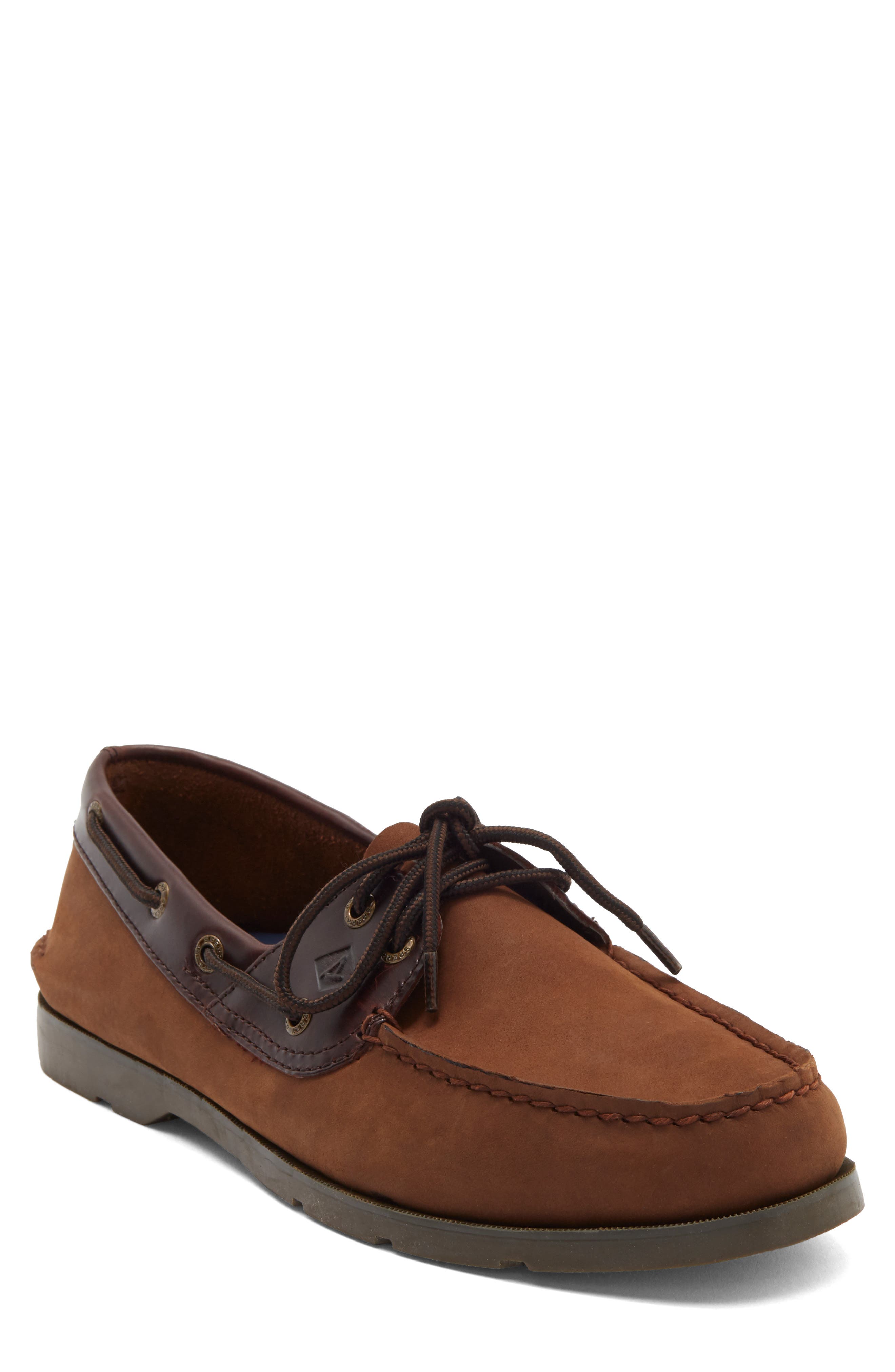 Sperry Leeward Leather Boat Shoe, Main, color, 