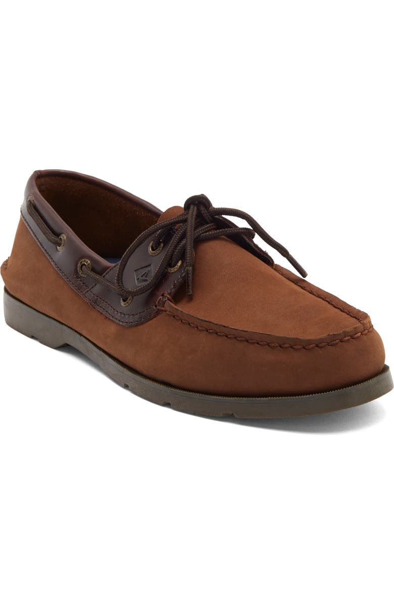 Sperry Leeward Leather Boat Shoe, Main, color,