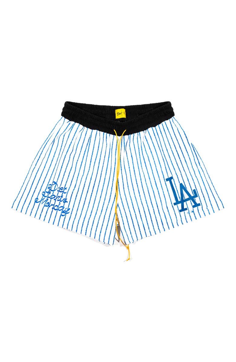 DIET STARTS MONDAY x '47 Dodgers Pinstripe Shorts, Main, color, 