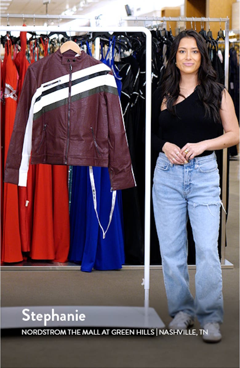 Faux Leather Biker Jacket, sales video thumbnail