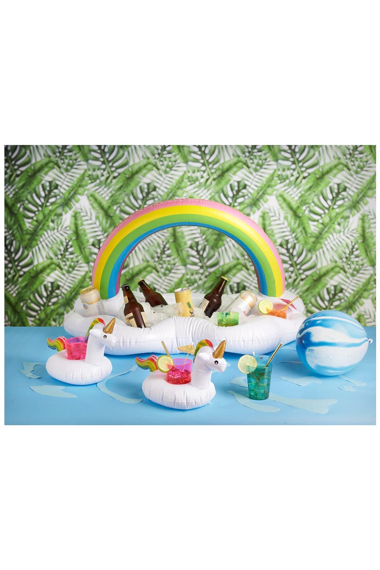 Rainbow Inflatable Floating Bar, Alternate, color, WHITE