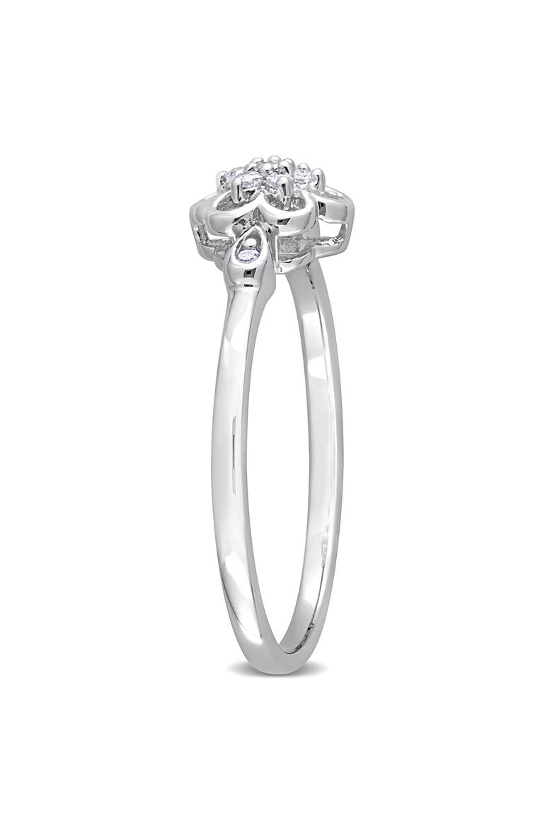Wavy Diamond Ring - 0.17ct., Alternate, color, SILVER
