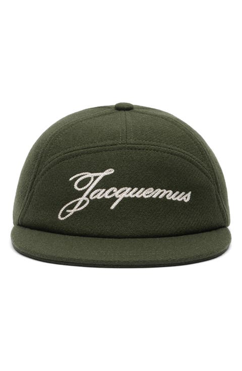 La Casquette Embroidered Logo Wool Blend Baseball Cap