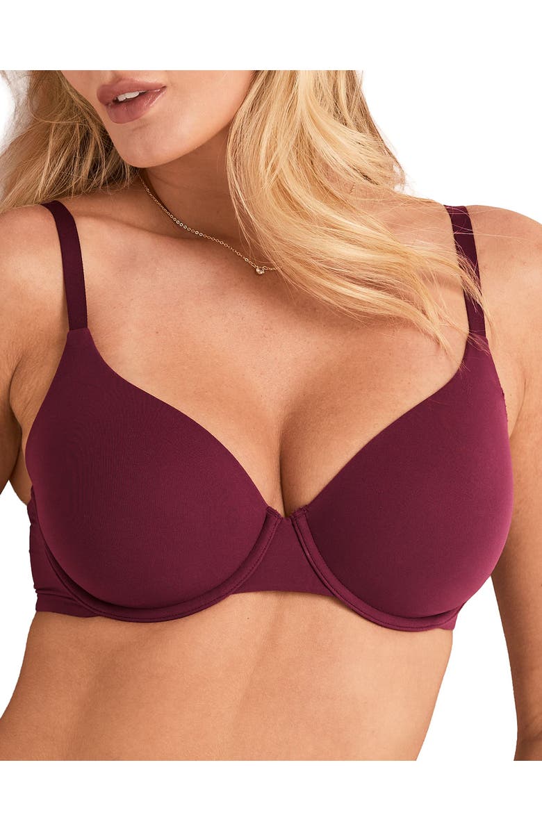 Adore Me Janelle Contour Demi Bra, Main, color, Dark Red