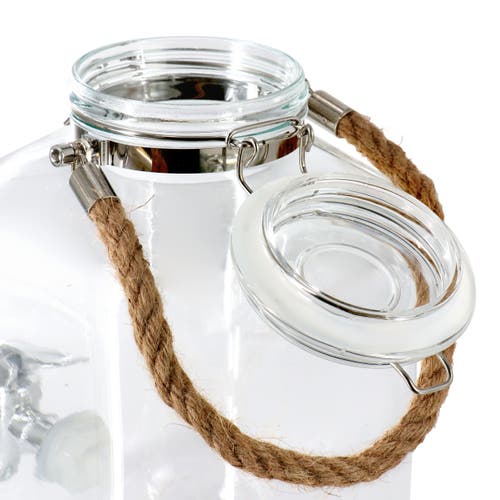 Gibson Home Ferris 1.3 Gallon Glass Beverage Dispenser With Rope Handle In Transparent