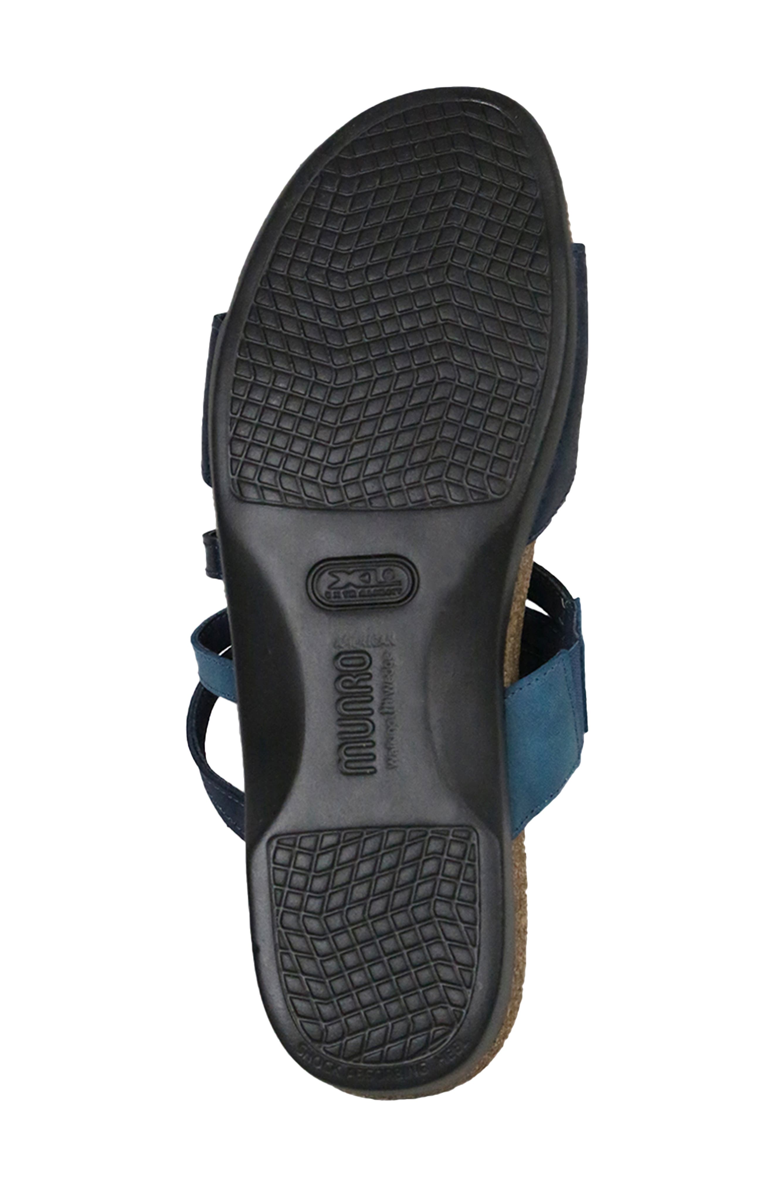 Camila Slide Sandal, Alternate, color, BLUE METALLIC LEATHER