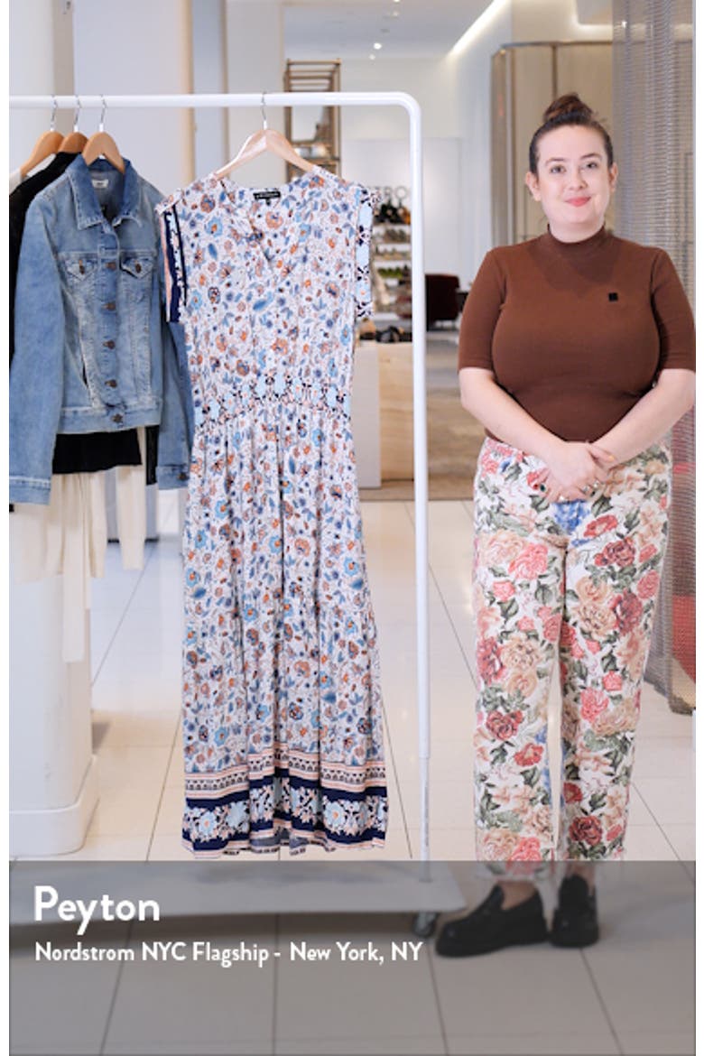 Bohemian Floral Smocked Waist Dress video