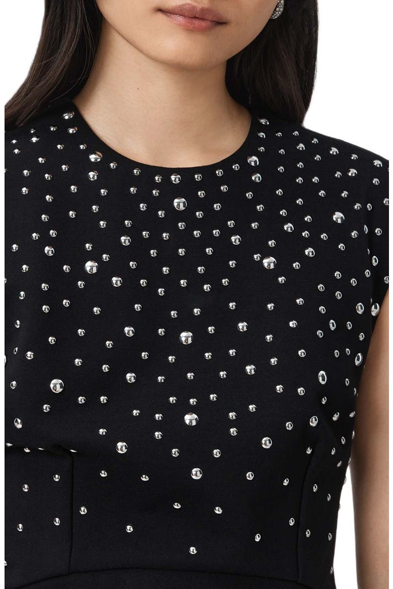 Tamara Studded Minidress, Alternate, color, BLACK