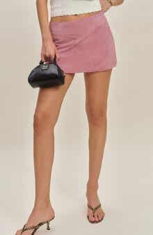 Reformation x Devon Lee Carlson Layla Low Rise Suede Miniskirt