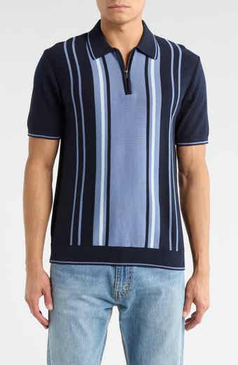 DENIM AND FLOWER Quarter Zip Knit Polo