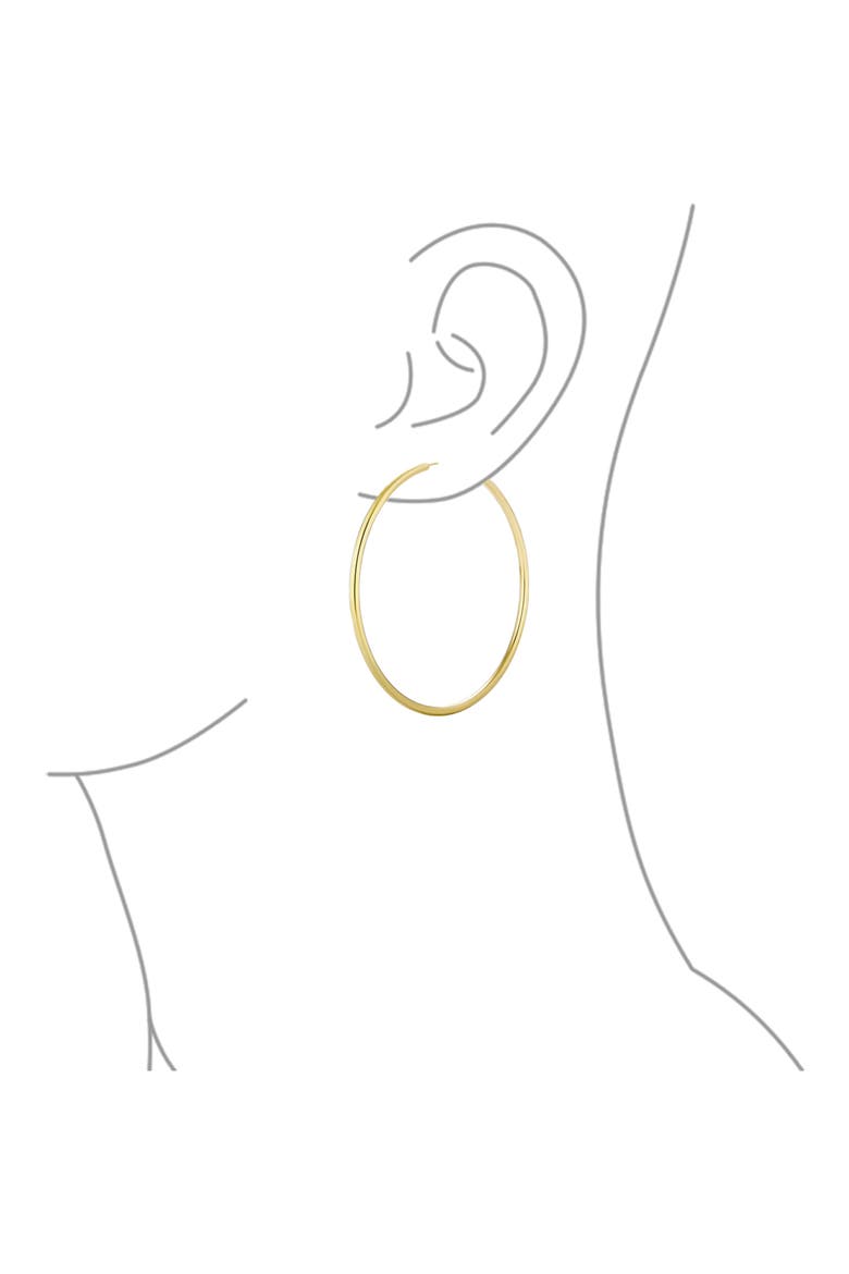 Set of 2 Minimalist Hoop Earrings, Alternate, color, GOLD
