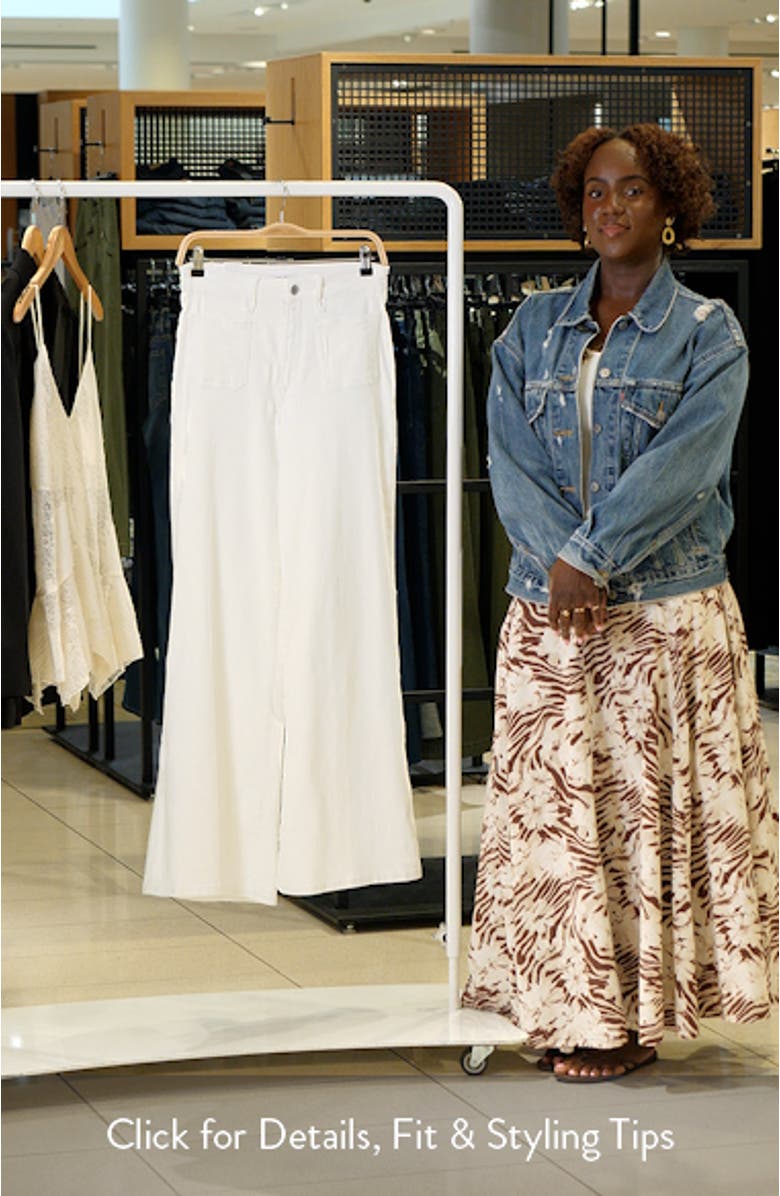 Good Waist Patch Pocket High Waist Palazzo Jeans, sales video thumbnail