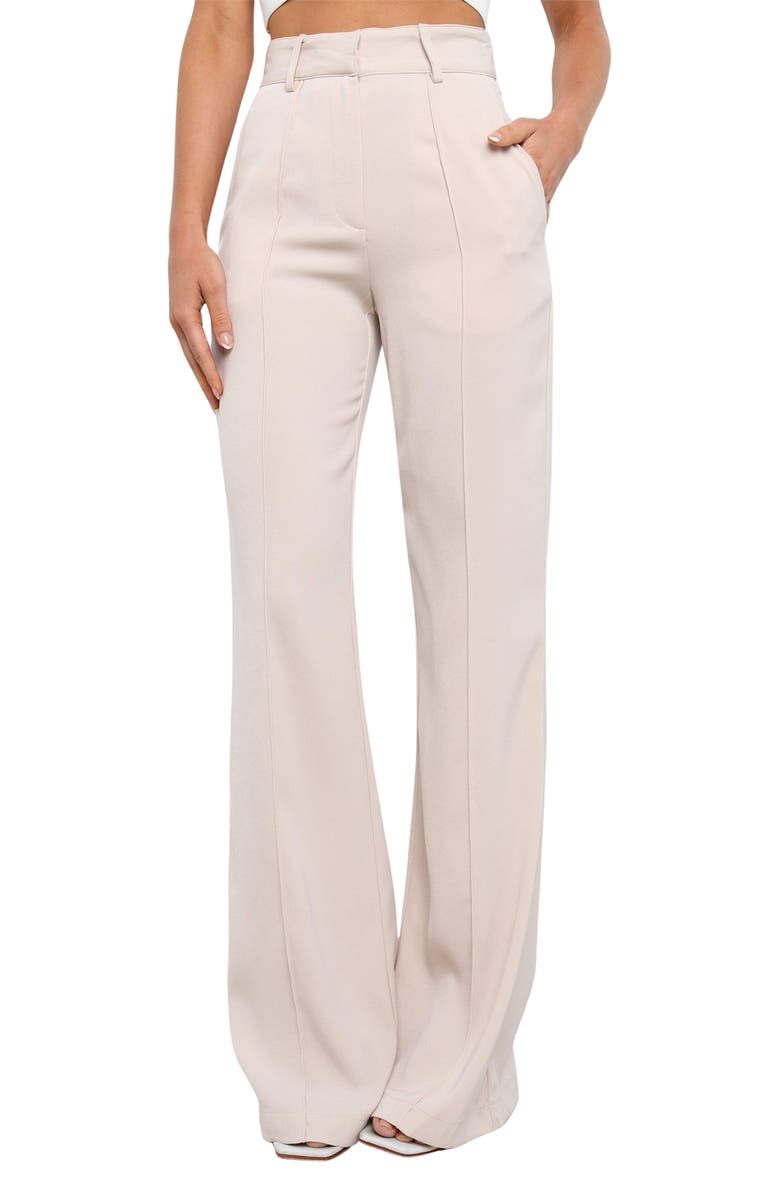 Petal & Pup Burland Wide Leg Pants, Main, color, Beige