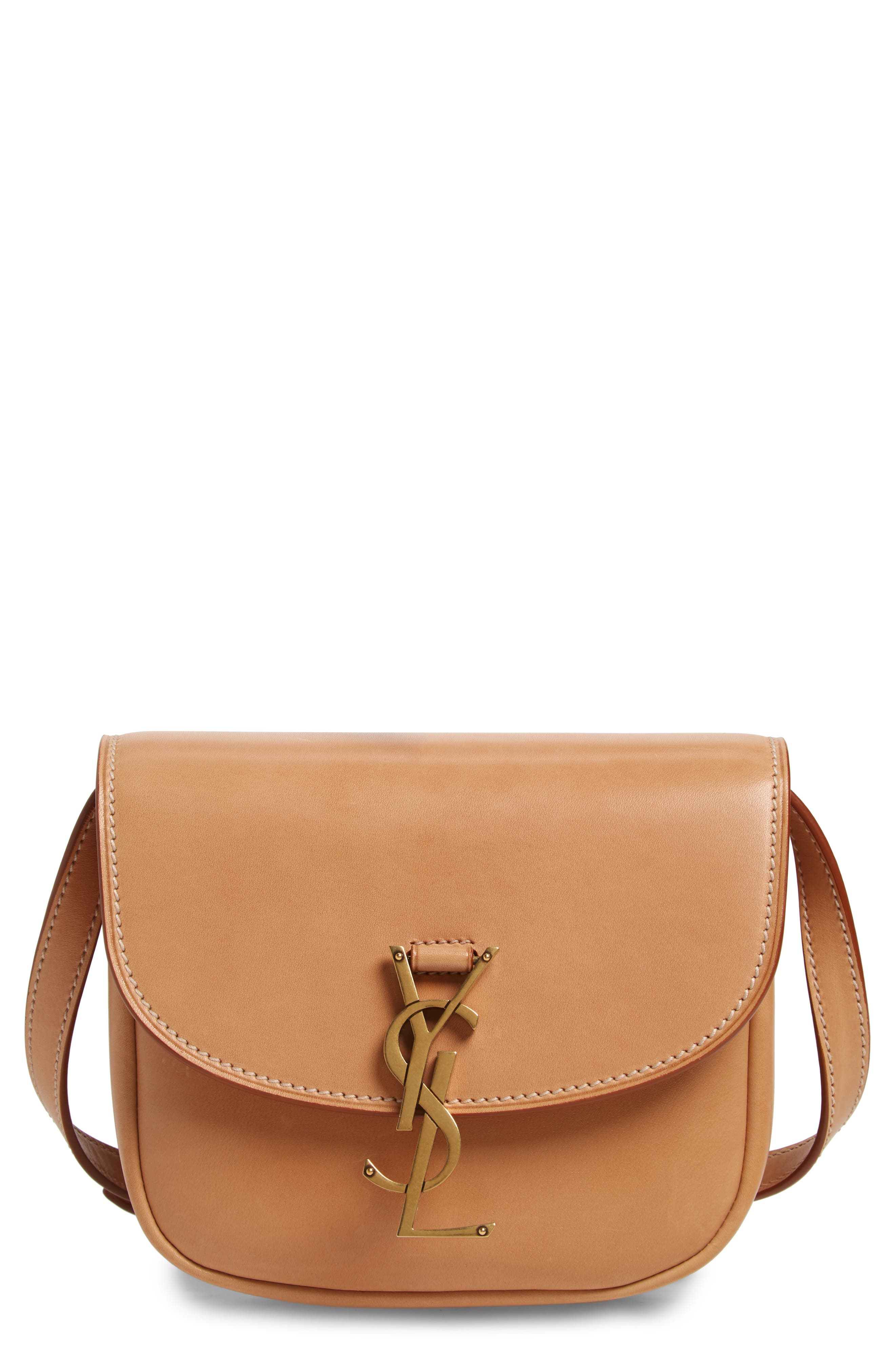 Saint Laurent Kaia Leather Crossbody Bag, Main, color, 