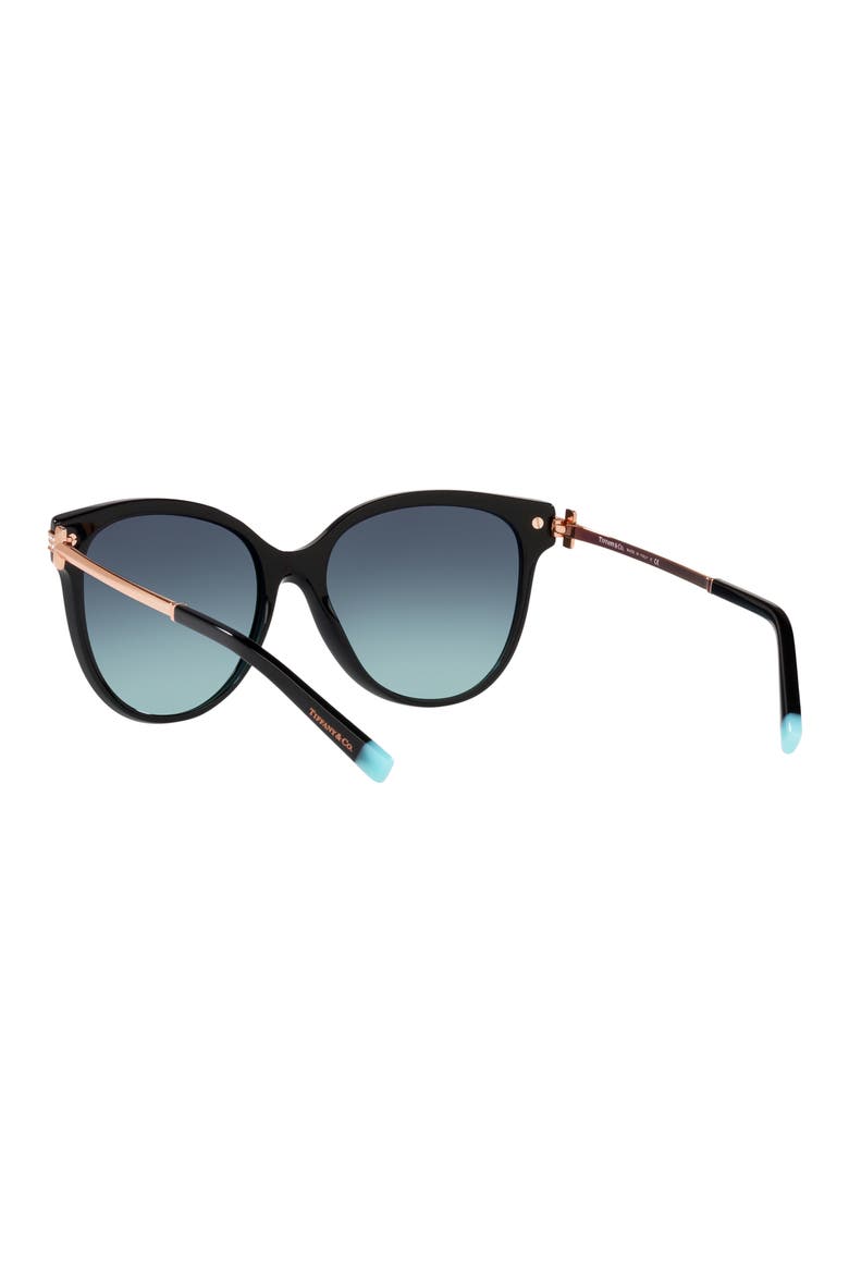 55mm Gradient Pillow Sunglasses, Alternate, color, BLACK