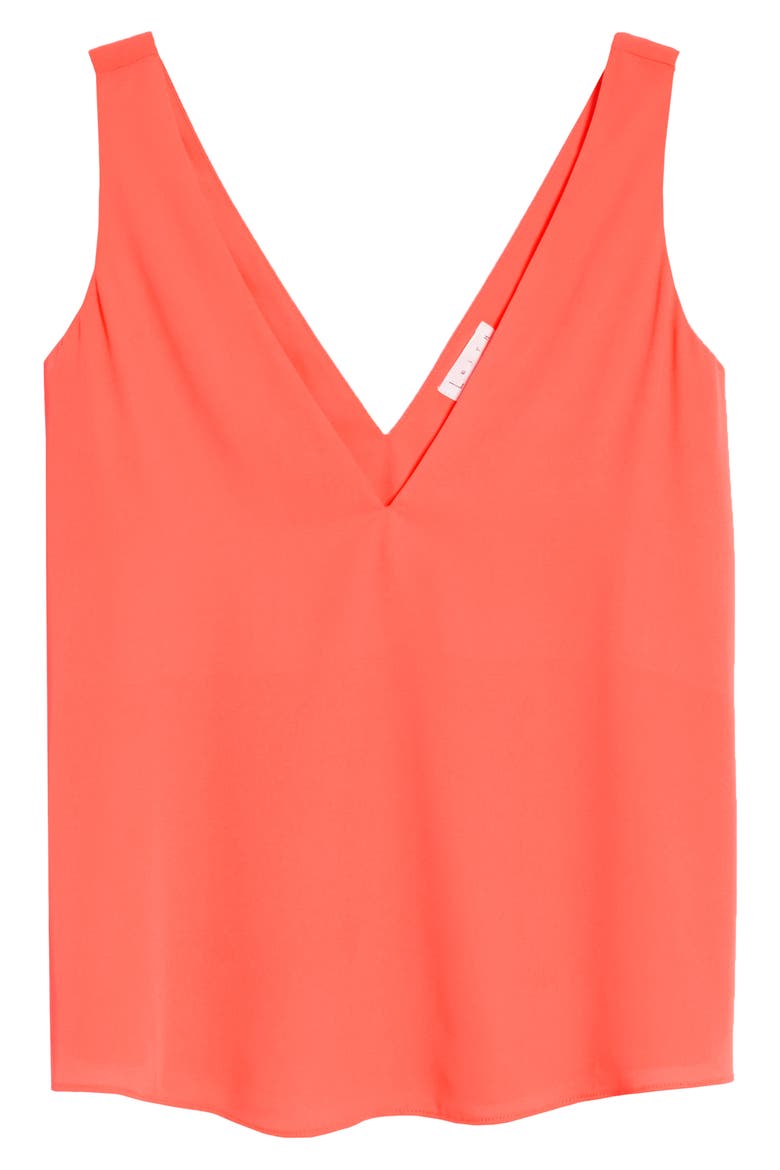 Everyday V-Neck & Back Tank Top, Alternate, color, PINK FLASH