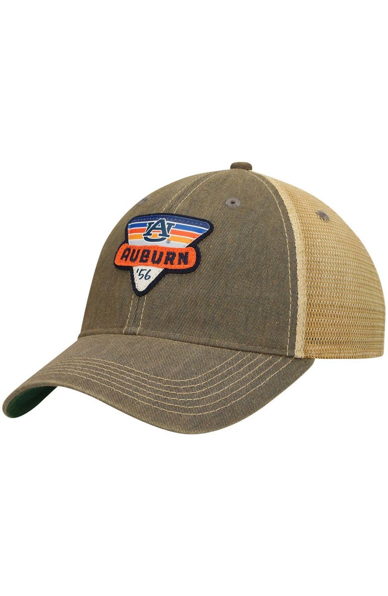 LEGACY ATHLETIC Men's Gray Auburn Tigers Legacy Point Old Favorite Trucker Snapback Hat, Main, color, Gray
