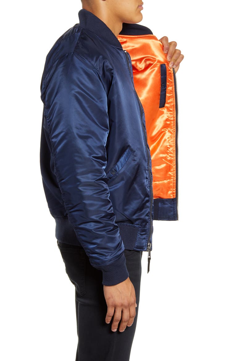 Water Resistant MA-1 Flight Jacket, Alternate, color, NAVY