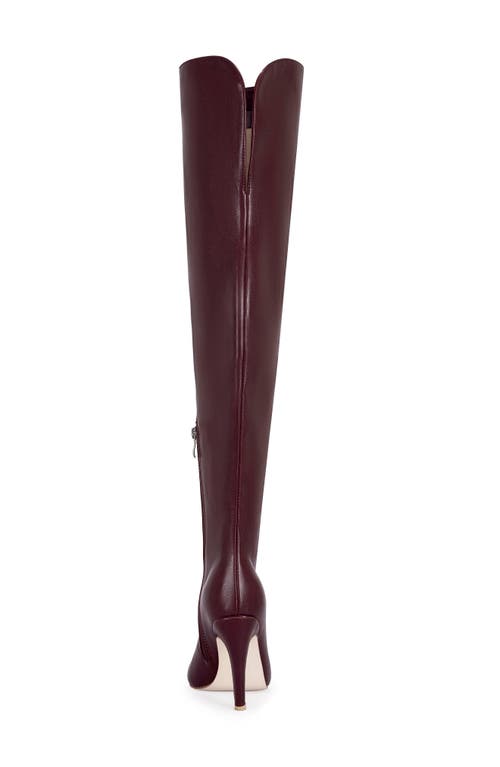 Azalea Wang Beaucoup Over The Knee Boot In Burgundy