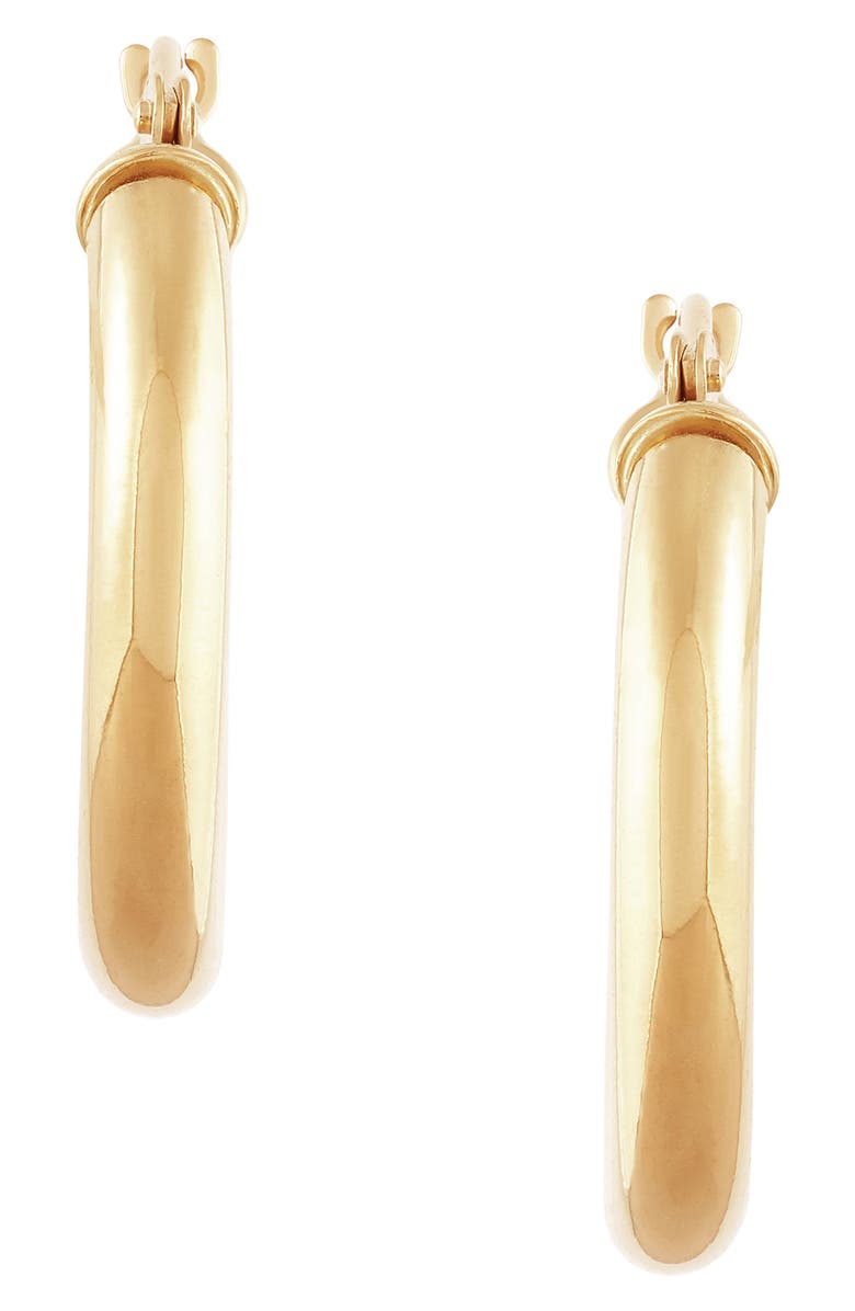 Frankie & Zoe Tubular Hoop Earrings, Alternate, color, Yellow Gold