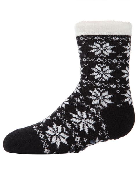 Snowflake Plush-Lined Cozy Socks (Big Kid)