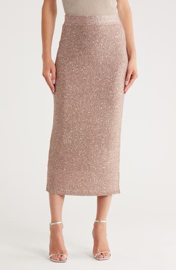 A.l.c Dana Sparkly Knit Skirt In Pink