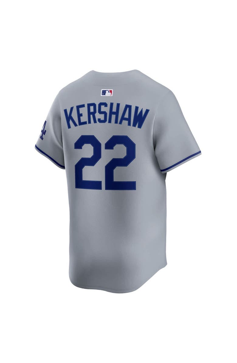 Nike Men's Nike Clayton Kershaw Gray Los Angeles Dodgers Road Limited Player Jersey, Alternate, color, 
