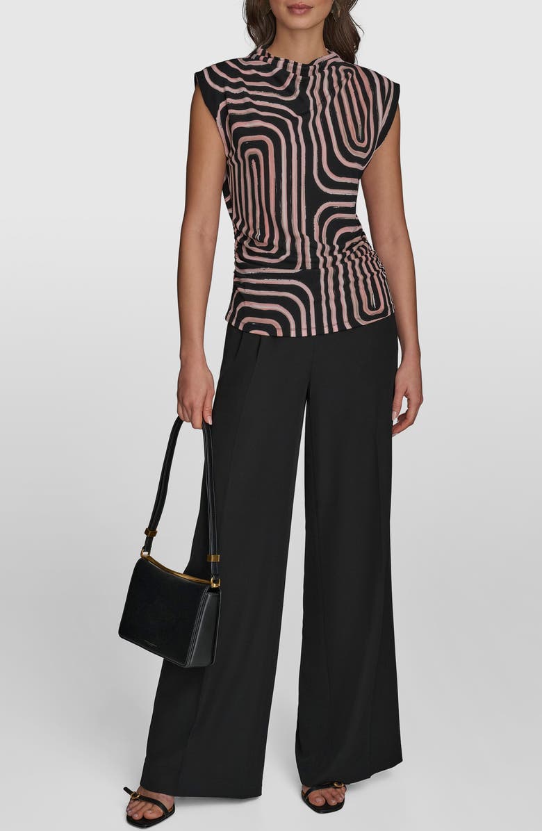 Donna Karan New York Print Mock Neck Top, Alternate, color,