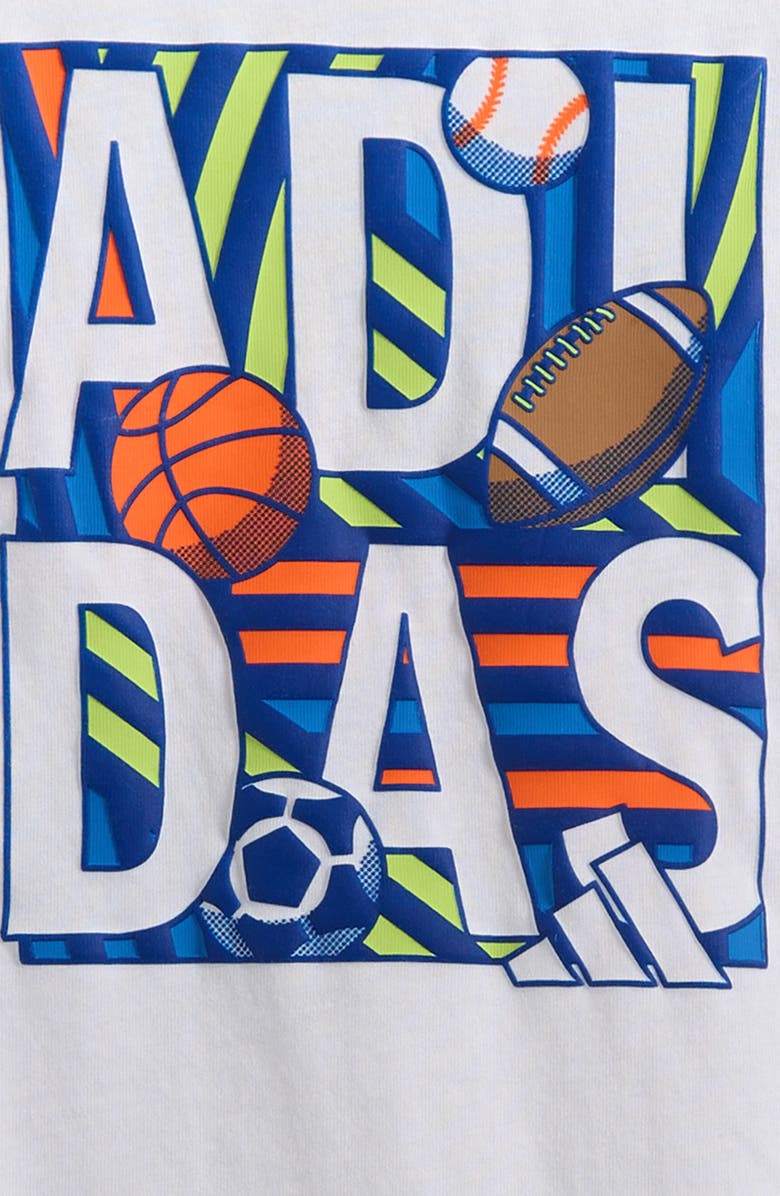 adidas Kids' Cotton Graphic T-Shirt, Alternate, color, White