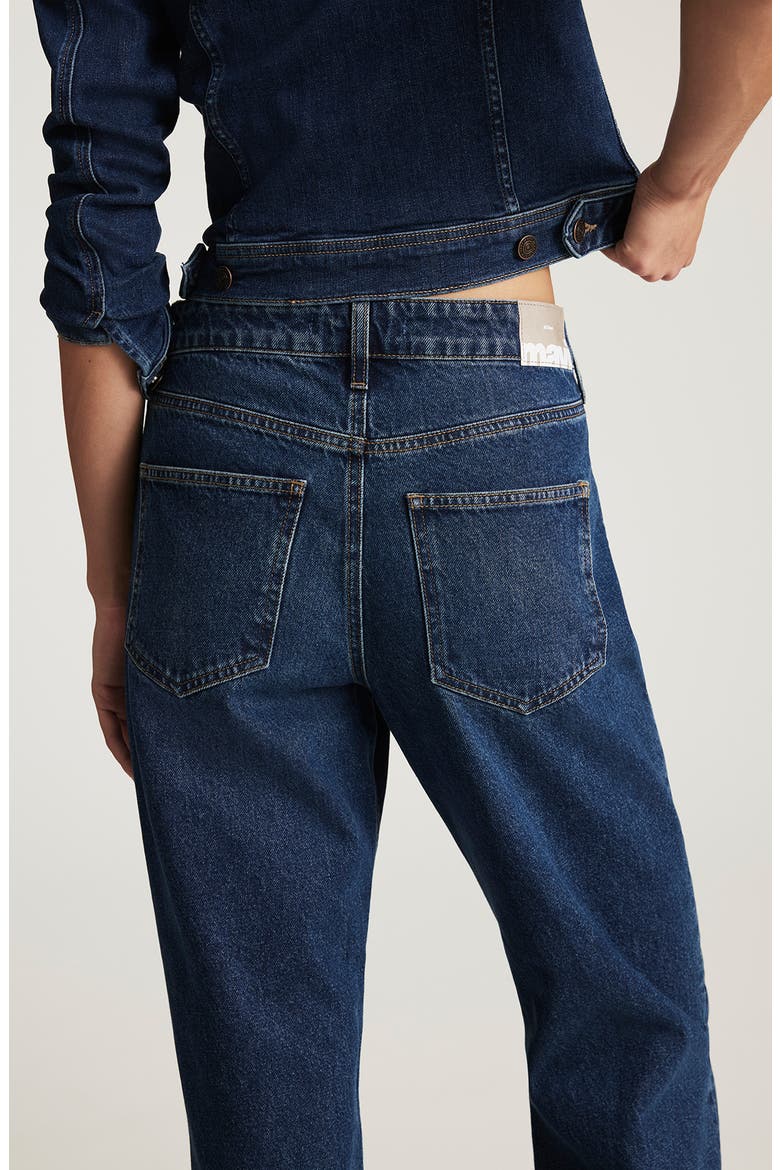 Savannah High Waist Wide Straight Leg Jeans, Alternate, color, DEEP BRUSHED CLASSIC DENIM