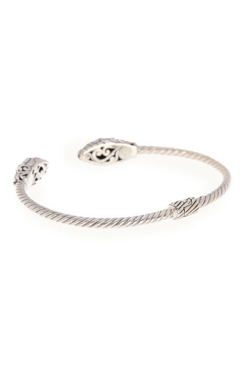 18K Gold & Sterling Silver Snake Bangle Bracelet, Alternate, color, SILVER AND GOLD