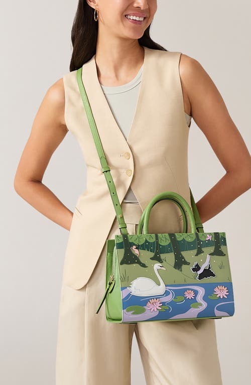 Radley London Into The Woods Bonsai Print Leather Tote Bag In Bonsai